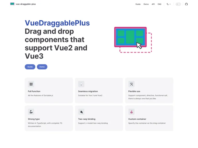 Vue Draggable Plus screenshot