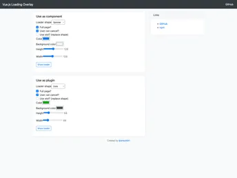 Vue Loading Overlay screenshot