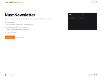 Nuxt Newsletter screenshot