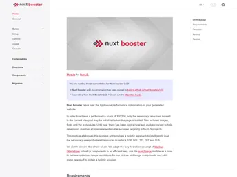 Nuxt Booster screenshot