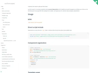 Vue Form Wizard screenshot