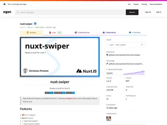Nuxt Swiper screenshot