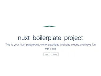 Nuxt Boilerplate Project screenshot