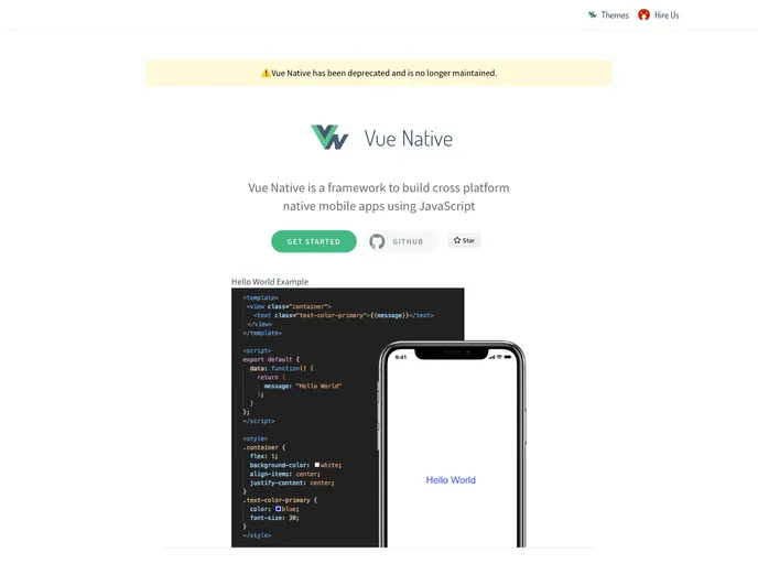 Vue Native Core screenshot