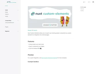 Nuxt Custom Elements screenshot