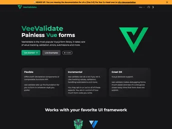 Vee Validate screenshot