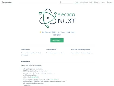 Electron Nuxt screenshot