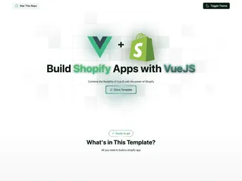 Shopify App Vue Template screenshot