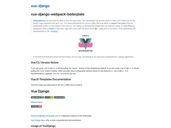 Vue Django screenshot