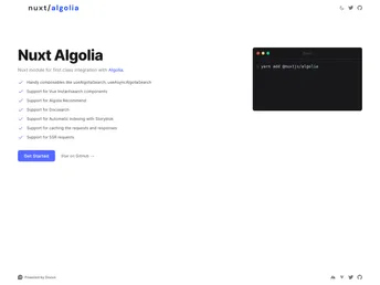 Algolia screenshot