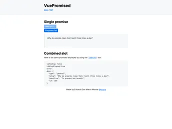 Vue Promised screenshot