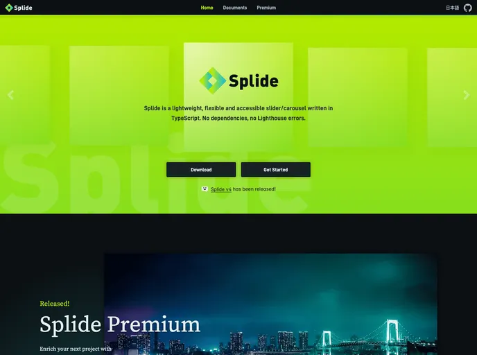 Splide screenshot