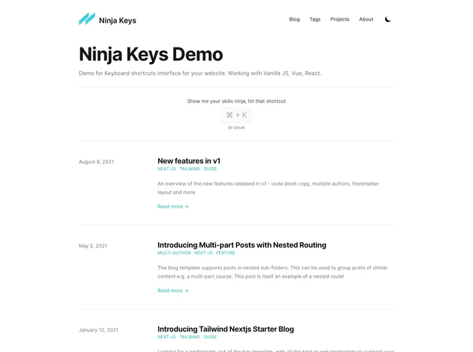 Ninja Keys screenshot