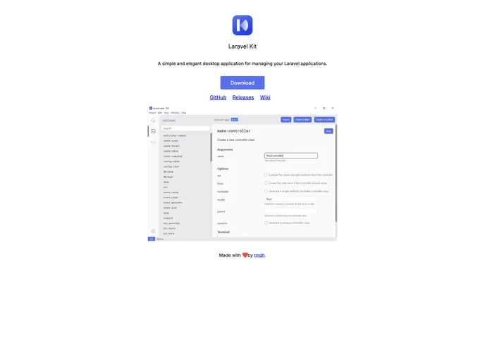 Laravel Kit screenshot
