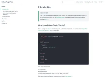 Rollup Plugin Vue screenshot