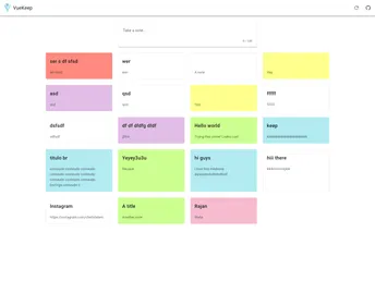 Vue Keep screenshot