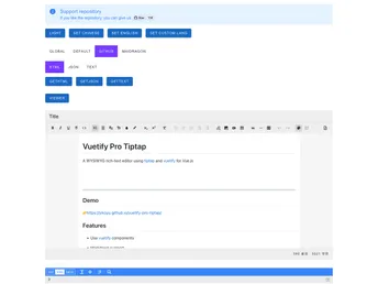 Vuetify Pro Tiptap screenshot